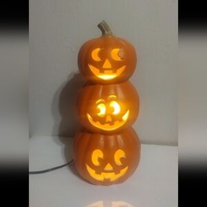 20 in 3 Tiers Jack-O Lanterns Light-up Pumpkins Lighted Halloween Decor